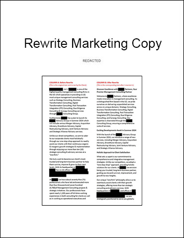 Marketing Copy Rewrite
